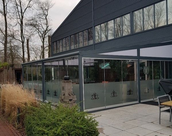 Aluminium veranda profiline XXL 800x700 cm op 3 staanders - 's-Gravendeel