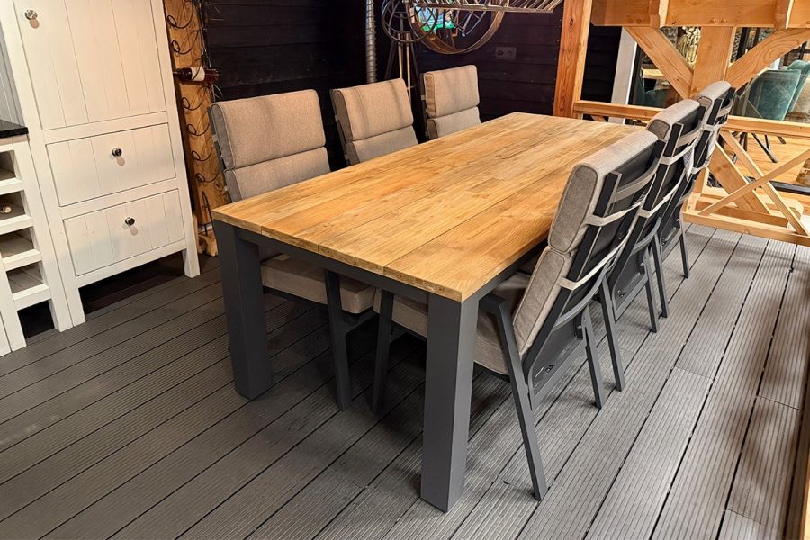 Tuinset Aurum – Tafel met 6 verstelbare stoelen Tuinset Aurum – Tafel met 6 verstelbare stoelen