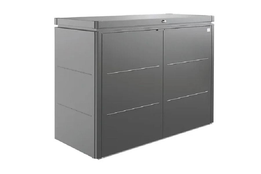Biohort metalen tuinhuis HighBoard 160x70x118 cm donkergrijs