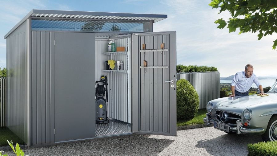 Biohort AvantGarde A2 metalen berging 180x220x218 cm kwartsgrijs met dubbele deur Biohort AvantGarde A2 metalen berging 180x220x218 cm kwartsgrijs met dubbele deur