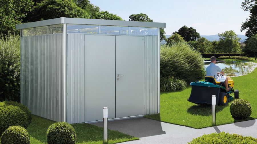 Biohort Highline H6 metalen tuinhuis 315x315x222 cm met dubbele deur Biohort Highline H6 metalen tuinhuis 315x315x222 cm met dubbele deur