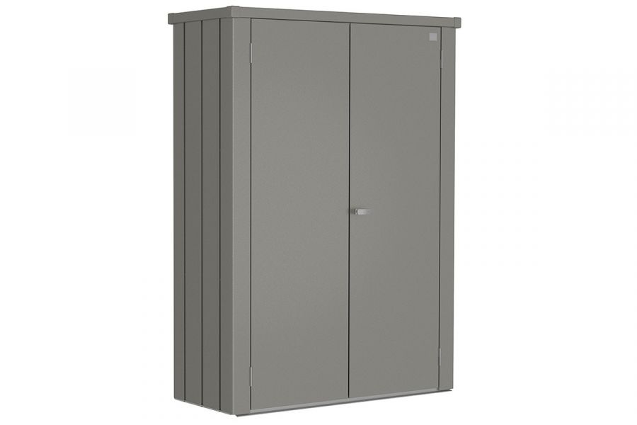 Biohort Romeo L terraskast High kwartsgrijs metallic 132x87x181 cm Biohort Romeo L terraskast High kwartsgrijs metallic 132x87x181 cm