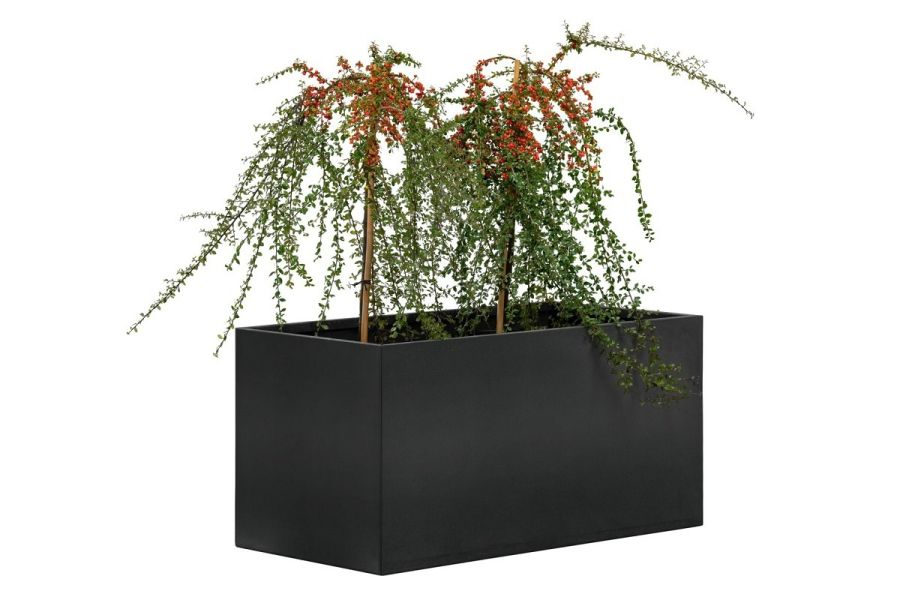 Bloembak Mohawk 50x90x50 cm zwart gepoedercoat staal 