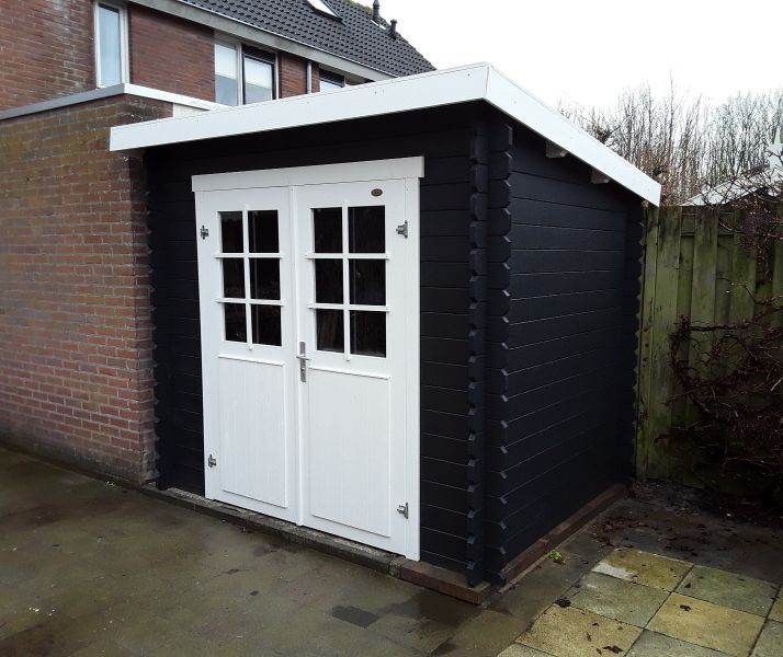 Blokhut Indi 175 250x195 cm Carbon Grey - Dirksland Blokhut Indi 175 250x195 cm Carbon Grey - Dirksland