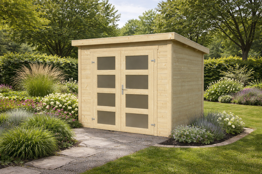 Blokhut Bart 250x250cm 28mm vuren blank