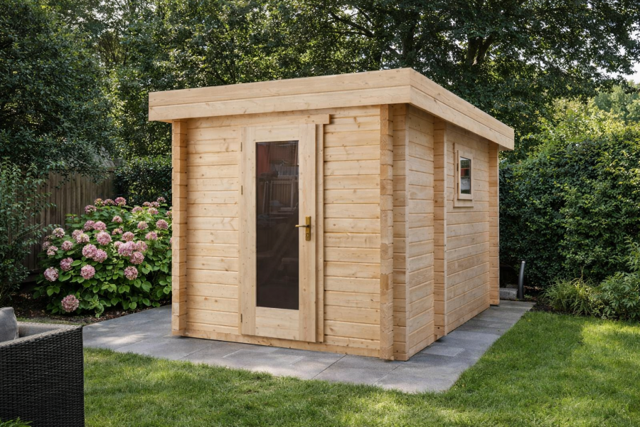 Interflex 2335 Buitensauna 231x343 cm 70 mm vuren blank