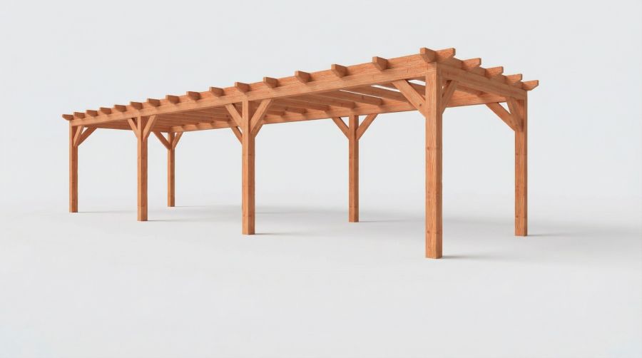 Bouwpakket overkapping 1219x346 cm fijnbezaagd Douglas Bouwpakket overkapping 1219x346 cm fijnbezaagd Douglas