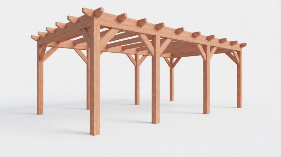 Bouwpakket overkapping 709x410,5 cm fijnbezaagd Douglas Bouwpakket overkapping 709x410,5 cm fijnbezaagd Douglas