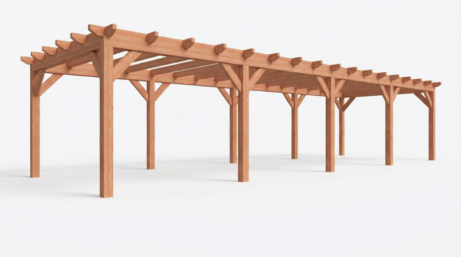 Bouwpakket overkapping 1219x410,5 cm fijnbezaagd Douglas Bouwpakket overkapping 1219x410,5 cm fijnbezaagd Douglas