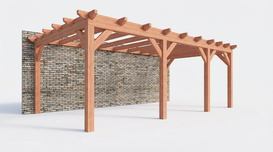 Bouwpakket aanbouwveranda 709x390,5 cm rechts fijnbezaagd Douglas Bouwpakket aanbouwveranda 709x390,5 cm rechts fijnbezaagd Douglas