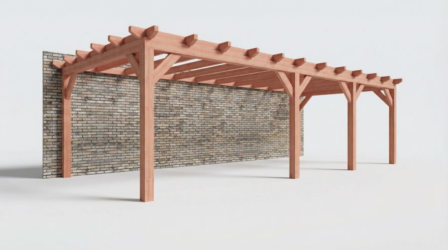 Bouwpakket aanbouwveranda 886,5x390,5 cm links fijnbezaagd Douglas Bouwpakket aanbouwveranda 886,5x390,5 cm links fijnbezaagd Douglas