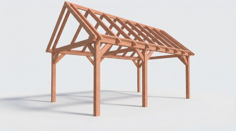 Bouwpakket zadeldak 648,5x410,5 cm fijnbezaagd Douglas Bouwpakket zadeldak 648,5x410,5 cm fijnbezaagd Douglas