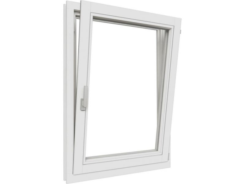 Draai/kiepraam - 77,4x107,4 cm - rechtsdraaiend - wit - incl. raambeslag Draai/kiepraam - 77,4x107,4 cm - rechtsdraaiend - wit - incl. raambeslag