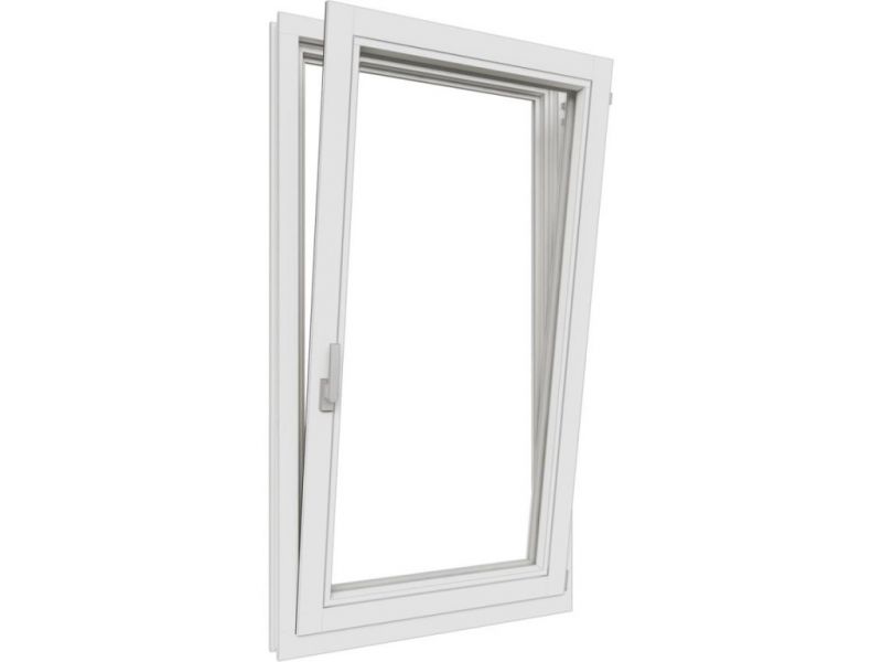 Draai/kiepraam - 77,4x137,4 cm - rechtsdraaiend - wit - incl. raambeslag Draai/kiepraam - 77,4x137,4 cm - rechtsdraaiend - wit - incl. raambeslag