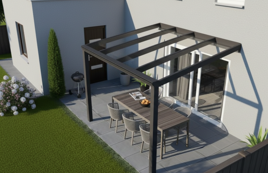 Greenline veranda 300x300 cm - glasdak Greenline veranda 300x300 cm - glasdak