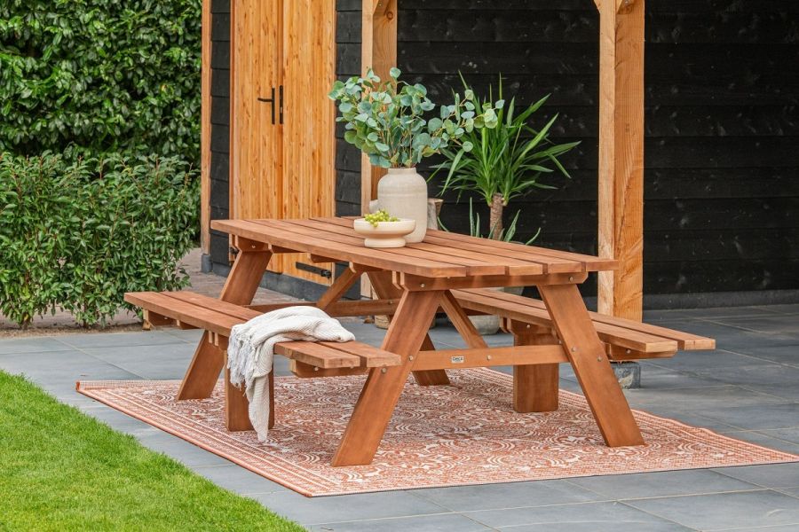 Hardhouten Picknicktafel Giant Hardhouten Picknicktafel Giant