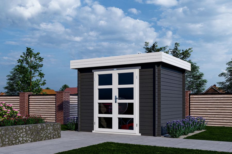 Blokhut 325M 300x250 cm - exterieur gecoat Blokhut 325M 300x250 cm - exterieur gecoat