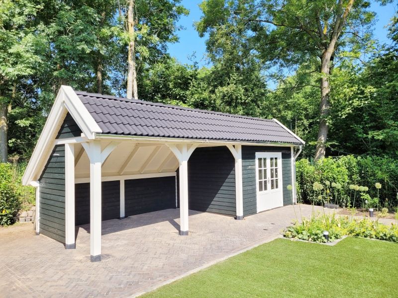 Trendhout De Hoeve XL kapschuur 885x380 cm Lariks/Douglas blank - Totaalpakket Trendhout De Hoeve XL kapschuur 885x380 cm Lariks/Douglas blank - Totaalpakket