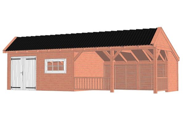 Kapschuur De Stee 980x425 cm - Combinatie 1 Kapschuur De Stee 980x425 cm - Combinatie 1