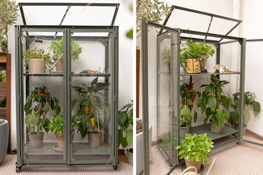 Kweekkast Urban Grower Medium- 76,5x41,5x108 cm - Groengrijs