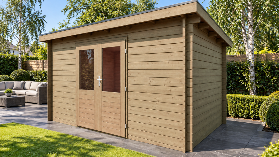 Classicline Blokhut Flevoland 400x250 cm vuren blank Classicline Blokhut Flevoland 400x250 cm vuren blank