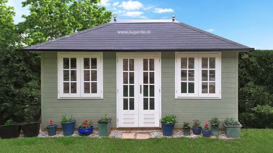 Lugarde PR19 Tuinhuis 480x300 cm 44 mm vurenhout blank