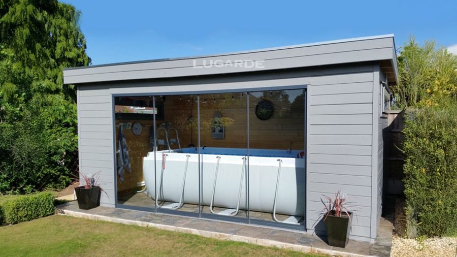 Lugarde PR21 Tuinhuis 540x300 cm 44 mm vurenhout blank