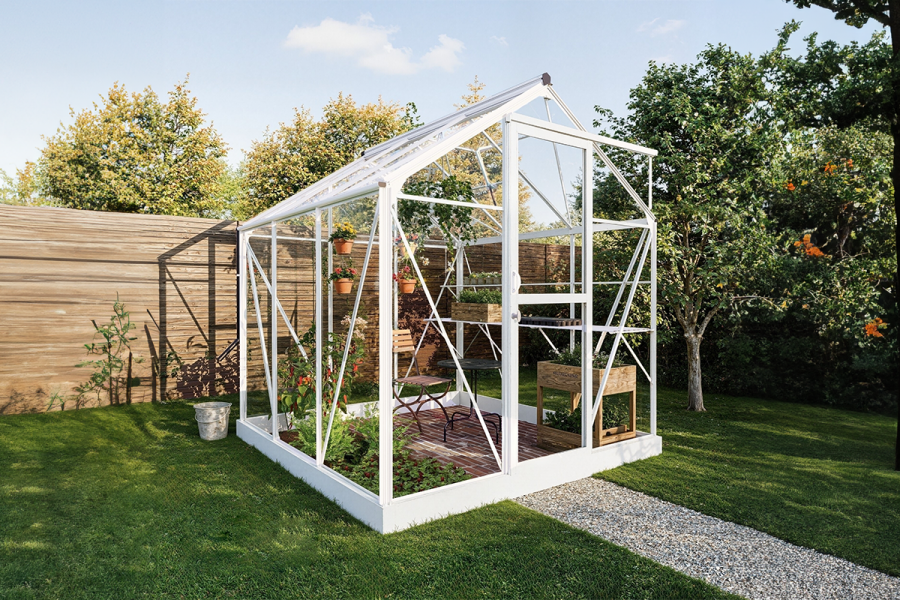 Royal Well Mary I aluminium tuinkas 212x222 cm wit - Full Options Royal Well Mary I aluminium tuinkas 212x222 cm wit - Full Options