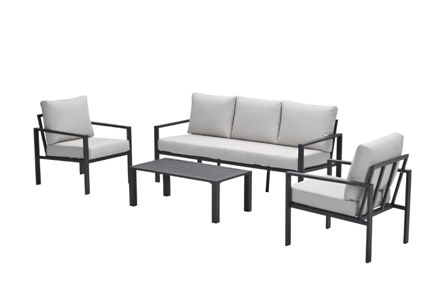 Springs loungeset- 4-delig - carbon black - desert sand Springs loungeset- 4-delig - carbon black - desert sand