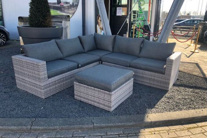 Garden Impressions Orangebird loungeset wicker 4-delig Grijs/Antraciet - Showmodel Numansdorp, Hoofddorp, Woerden & Wommelgem