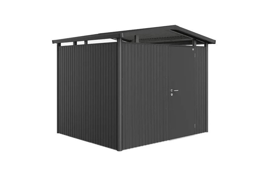 Biohort Panorama P3 metalen tuinhuis met standaard deur 237x238 cm donkergrijs Biohort Panorama P3 metalen tuinhuis met standaard deur 237x238 cm donkergrijs