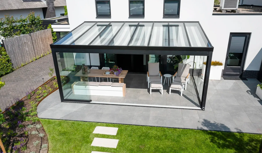 Verasol Profiline 2.0 aluminium veranda 700x250 cm glasdak Verasol Profiline 2.0 aluminium veranda 700x250 cm glasdak