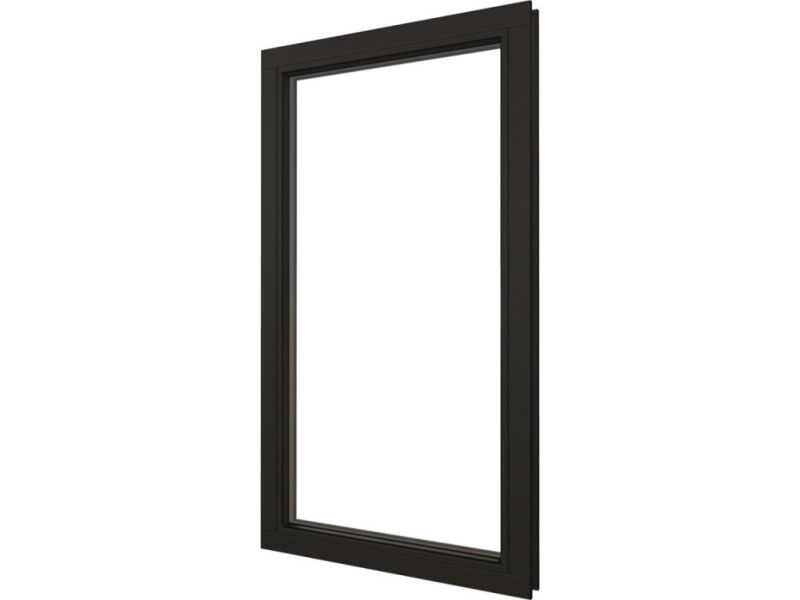 Vast raamkozijn meranti - 77,4x137,4 cm - zwart Vast raamkozijn meranti - 77,4x137,4 cm - zwart