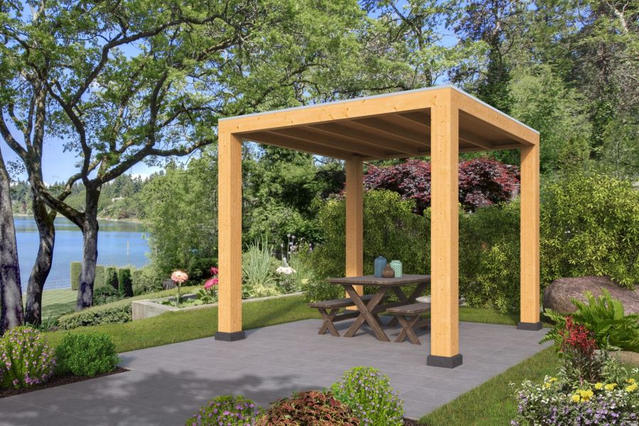 Red Class Wood overkapping Renesse 300x313 cm basis incl. schroefpakket - Bouwpakket Red Class Wood overkapping Renesse 300x313 cm basis incl. schroefpakket - Bouwpakket