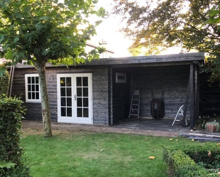 Blokhut maatwerk met EPDM-dak - Rijsbergen Blokhut maatwerk met EPDM-dak - Rijsbergen
