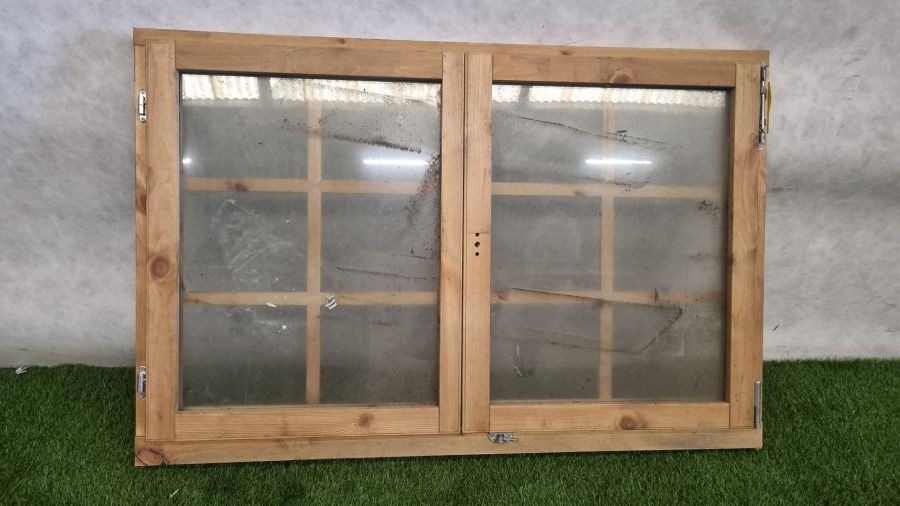 Dubbel raam blank vurenhout 140,5x92,5 cm - SALE25159 Dubbel raam blank vurenhout 140,5x92,5 cm - SALE25159