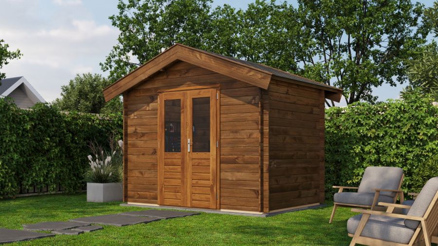 Lugarde Select Blokhut Aalten 300x200cm - Keteldruk Bruin Lugarde Select Blokhut Aalten 300x200cm - Keteldruk Bruin