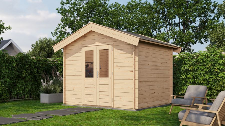 Lugarde Select Blokhut Borculo 300x250cm - Onbehandeld Lugarde Select Blokhut Borculo 300x250cm - Onbehandeld