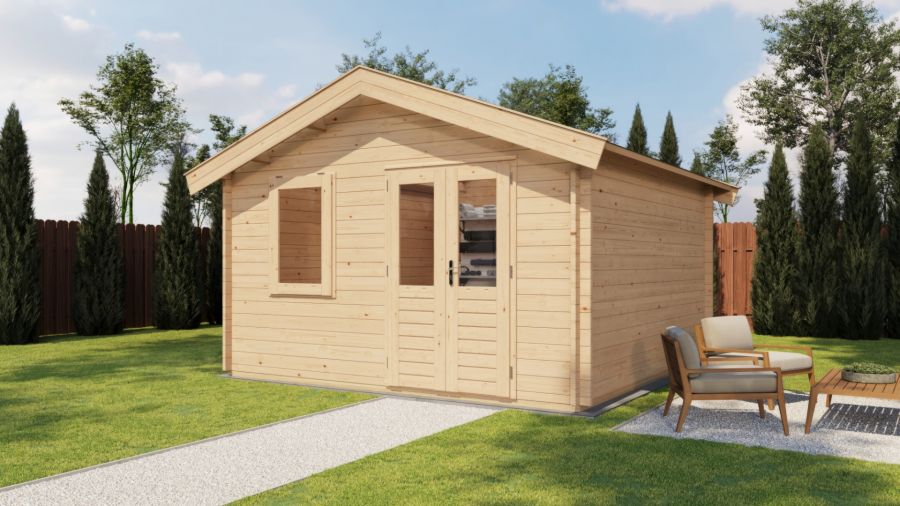 Lugarde Select Blokhut Loenen 400x400cm - Onbehandeld Lugarde Select Blokhut Loenen 400x400cm - Onbehandeld