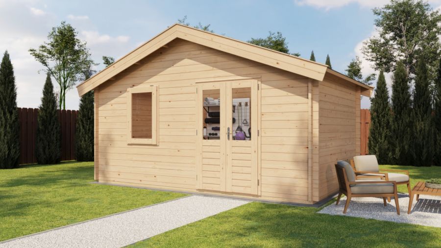 Lugarde Select Blokhut Wolfheze 500x300cm - Onbehandeld Lugarde Select Blokhut Wolfheze 500x300cm - Onbehandeld