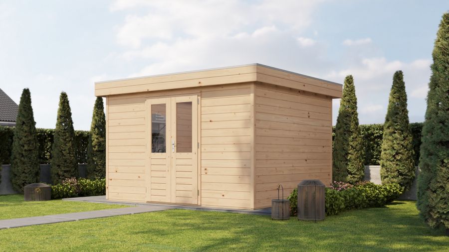 Lugarde Select Prima Heerlen tuinhuis 360x300 cm 44 mm vuren blank