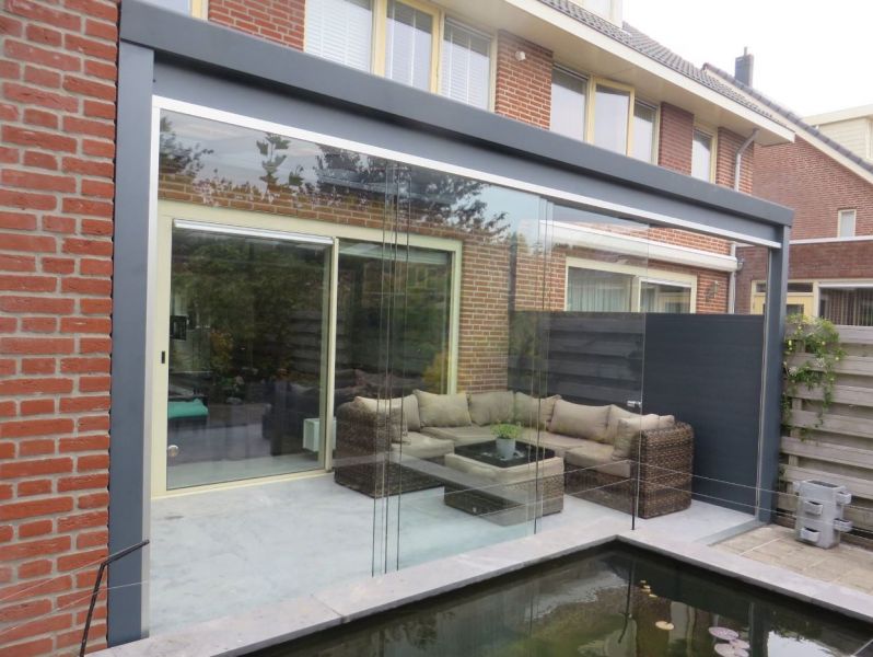 Overkapping met schuifsysteem - Hellevoetsluis Overkapping met schuifsysteem - Hellevoetsluis