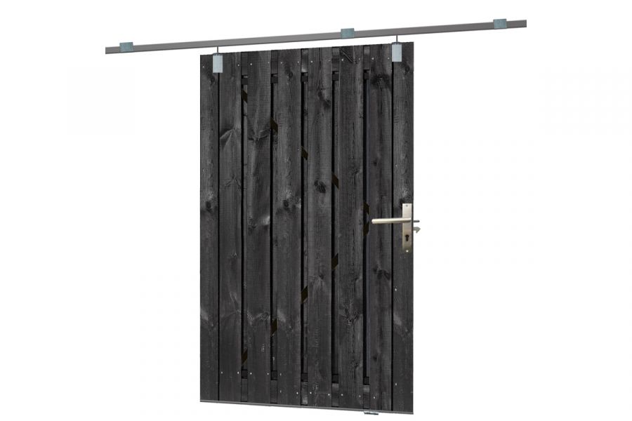 Schuifdeur 130x195 cm - Zwart gespoten Schuifdeur 130x195 cm - Zwart gespoten