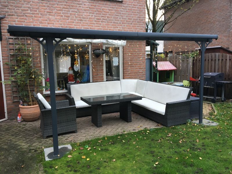 Terrasoverkapping Livingdream 436x305 cm Antraciet - Breda Terrasoverkapping Livingdream 436x305 cm Antraciet - Breda