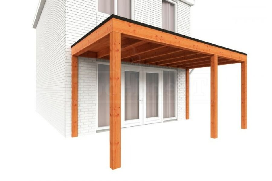 Trendhout Aanbouwveranda Modena 485x300 cm - model rechts Trendhout Aanbouwveranda Modena 485x300 cm - model rechts
