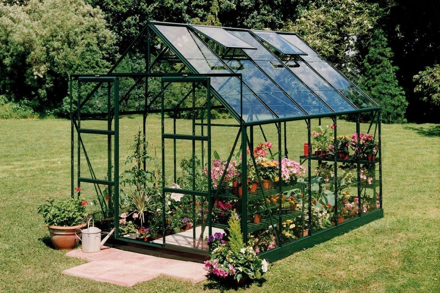 Royal Well Magnum 108 tuinkas - Groen gecoat - 3 mm Veiligheidsglas - 257x322 cm