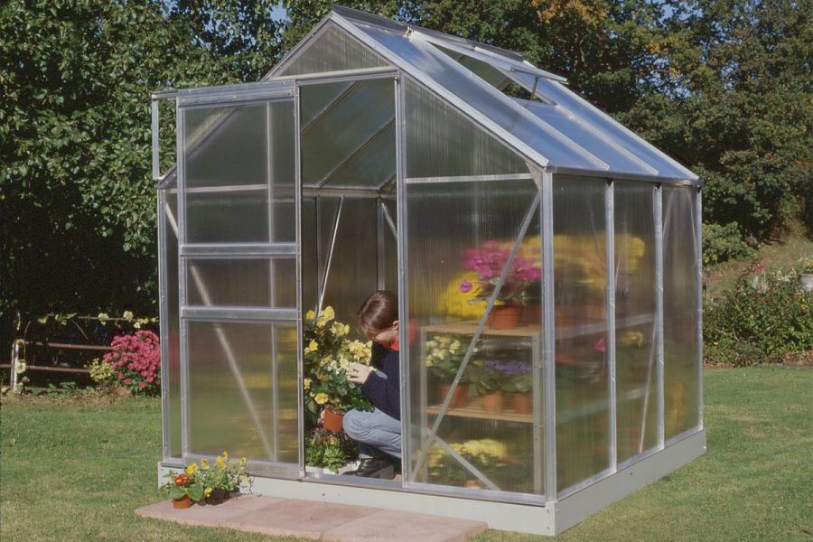 Tuinkas Popular 86 aluminium - 4 mm polycarbonaat - 193x257 cm