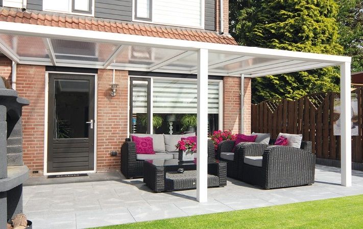 Sunnyroof veranda 600x300 cm - wit of antraciet - polycarbonaat dak Sunnyroof veranda 600x300 cm - wit of antraciet - polycarbonaat dak