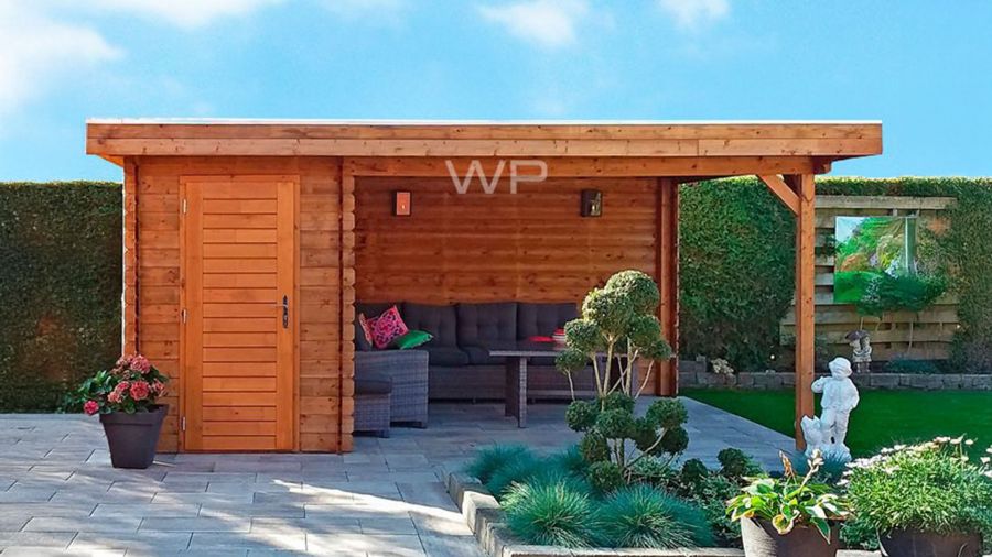 Woodpro Boxtel Tuinhuis 500x300 cm 28 mm vuren blank Woodpro Boxtel Tuinhuis 500x300 cm 28 mm vuren blank