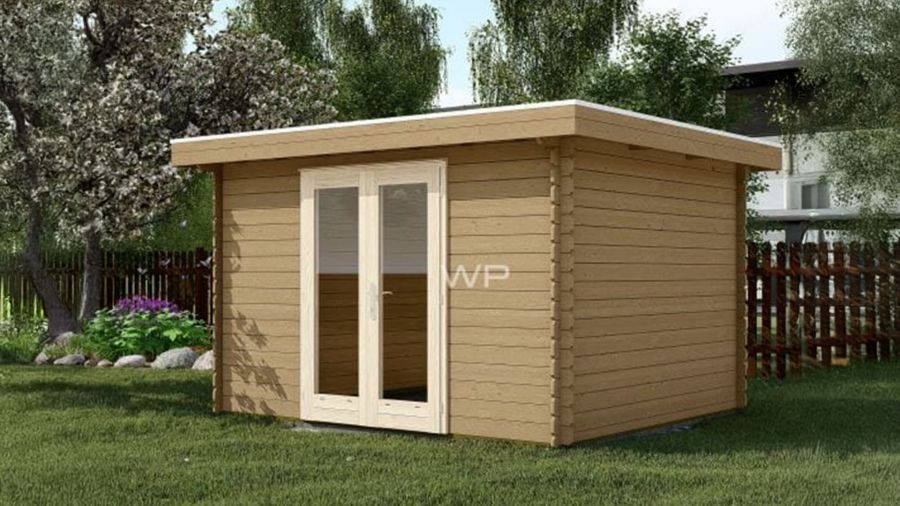 Woodpro Duiven Tuinhuis 350x300 cm 28 mm vuren blank
